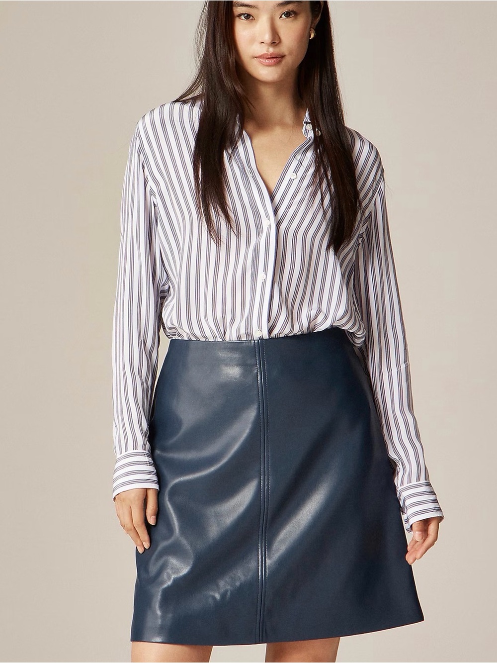 J CREW 00 Fairfax skirt in faux leather CQ251 - Picture 2 of 6